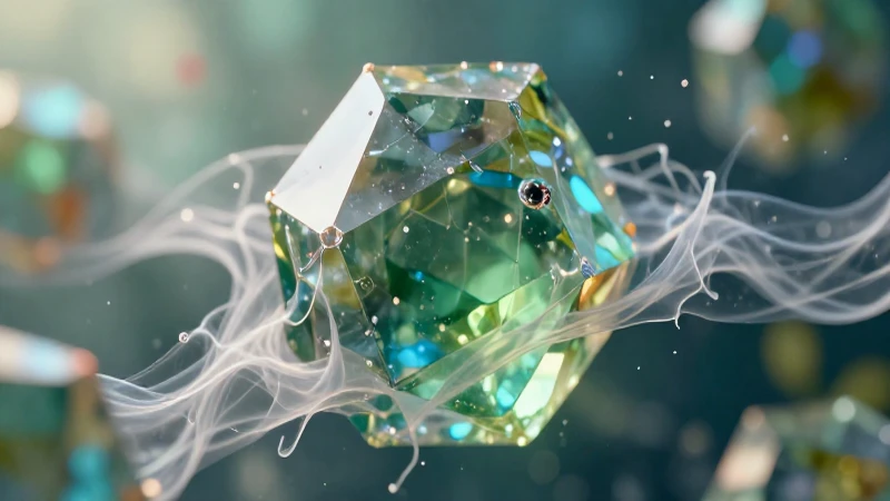 Sólido cristal se transforma en líquido y gas