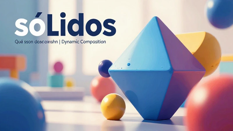 Sólidos geométricos, diseño moderno y dinámico