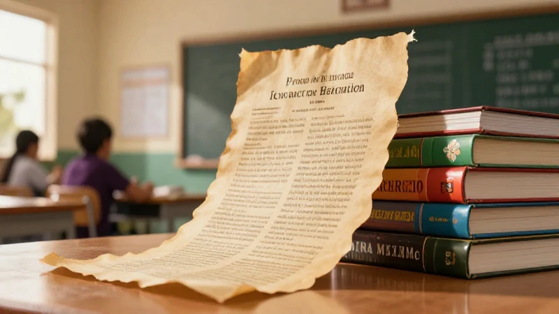 Documentos antiguos y libros educativos modernos