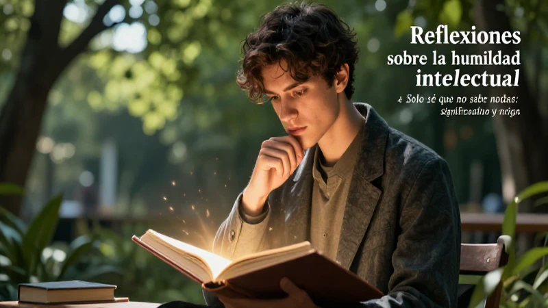 Joven intelectual medita sobre sabiduría antigua