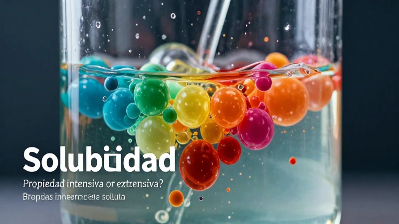 Solubilidad: Propiedad intensiva o extensiva? Análisis completo 7 Análisis de solubilidad: intensiva o extensiva