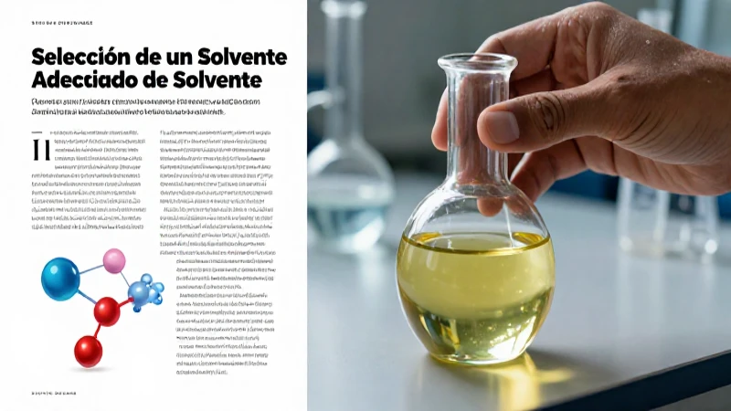 Selección de solventes: definición, uso y clasificación química