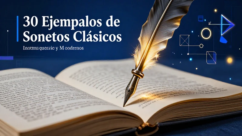 Sonetos: 30 Ejemplos de Sonetos Clásicos y Modernos 8 Sonetos: 30 ejemplos clásicos y modernos
