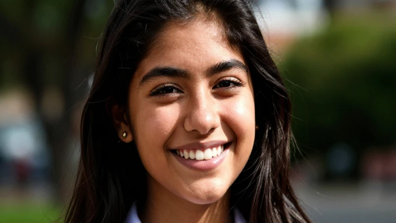 Retrato vibrante de estudiante mexicana feliz y segura