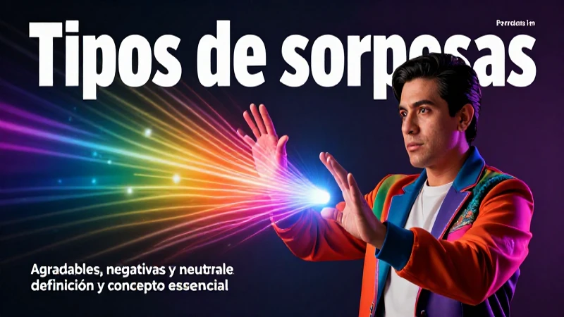 Sorpresa: definición y concepto esencial explicado aquí 3 Diseño visual educativo sobre tipos de sorpresas