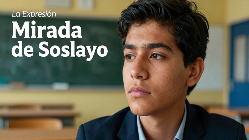 Soslayar: Definición y Concepto Explicado en Detalle 7 Estudiante mexicano con mirada evasiva y profunda