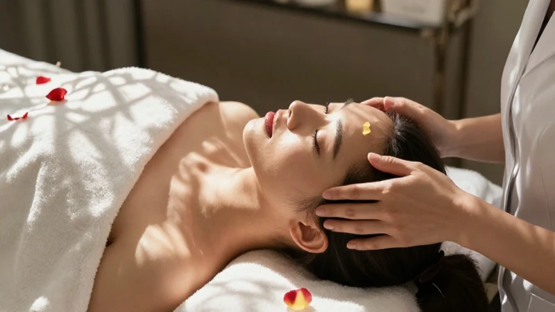 Mujer recibe tratamiento facial de spa lujoso