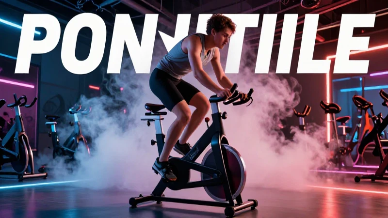 Spinning: Qué es, características, beneficios y ventajas 6 Atleta pedaleando con estilo en estudio moderno