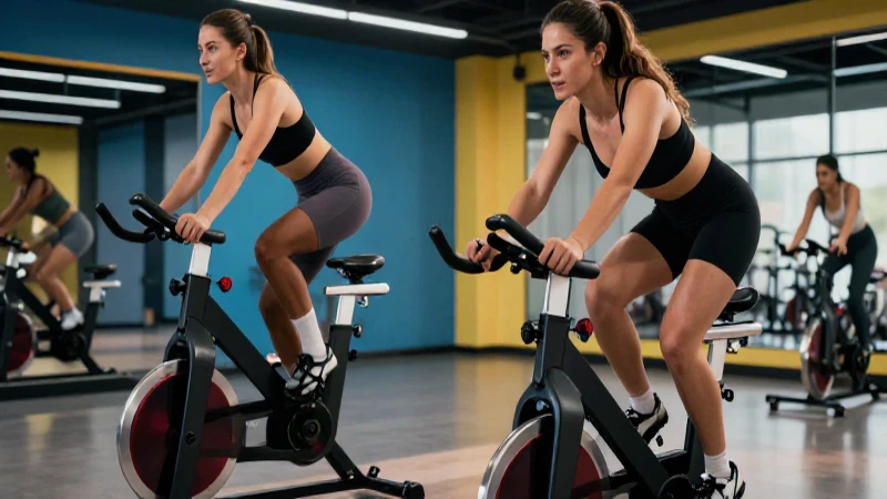 Spinning: Qué es, características, beneficios y ventajas 5 Mujer pedale en bicicleta con estilo y energía