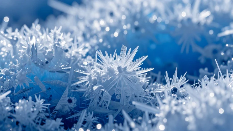 Sublimación: 15 Ejemplos Que Deberías Conocer Hoy Mismo 6 Cristales de hielo vibrantes con iluminación dramática