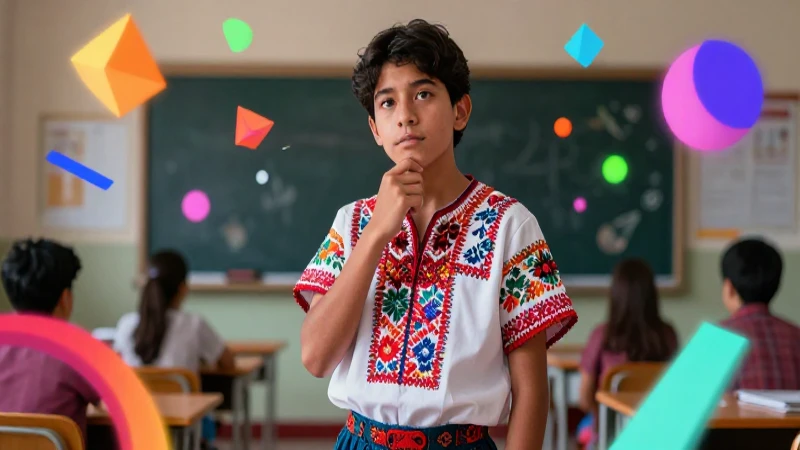 Sublime Significado: Historia, Definición y Concepto 9 Estudiante mexicano, arte vibrante, aprendizaje estilizado
