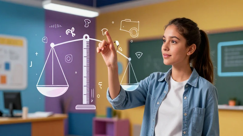 Conoce los submúltiplos: fórmulas y ejemplos prácticos 3 Estudiante mexicano admira símbolos educativos digitales