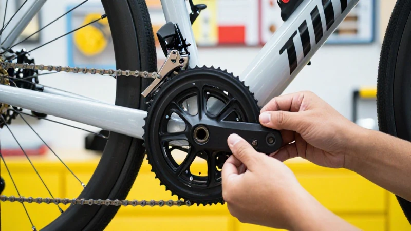 Ajuste profesional detallado de transmisión de bicicleta