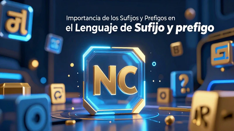 Representación visual de prefijos y sufijos