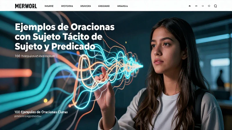 Sujeto y Predicado: 100 Ejemplos de Oraciones Claras 6 Diseño educativo premium: sujeto tácito en español