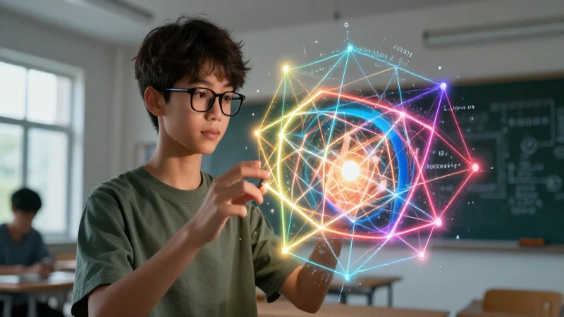 Sujeto y Predicado: 100 Ejemplos de Oraciones Claras 12 Joven estudiante ilustra conceptos gramaticales con luz