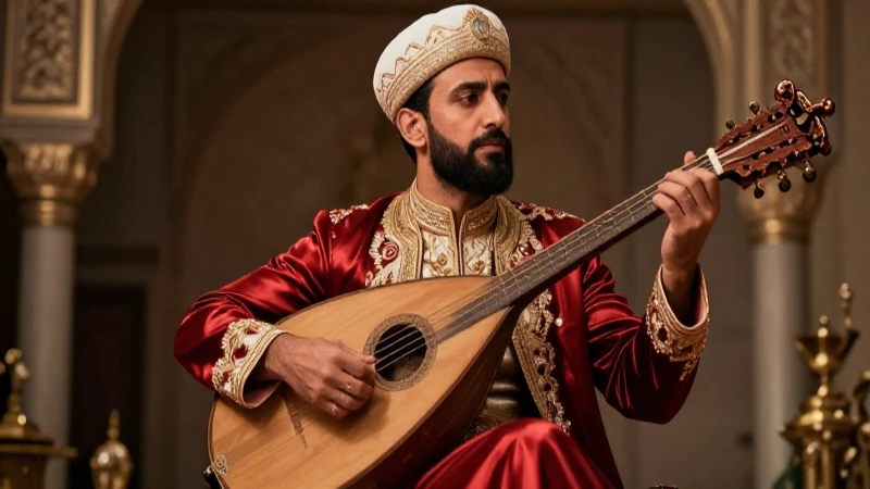 Sultán moderno regio con Oud en revista