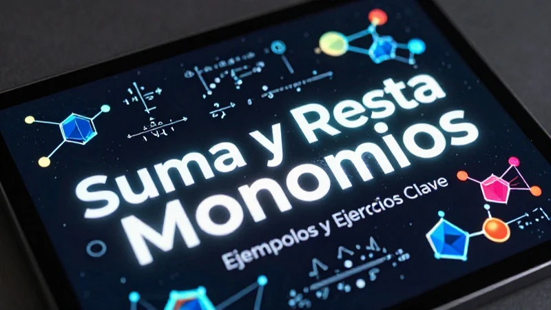 Ejemplos de suma y resta de monomios