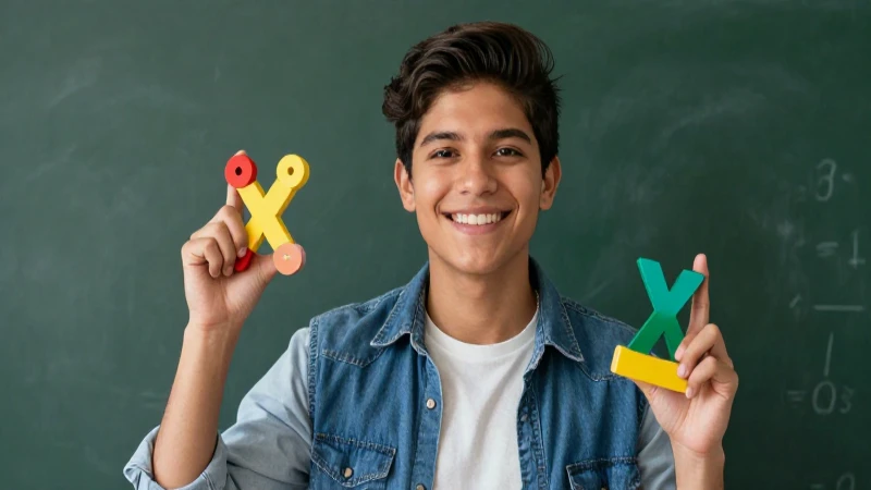 Estudiante mexicano brillante aprende matemáticas