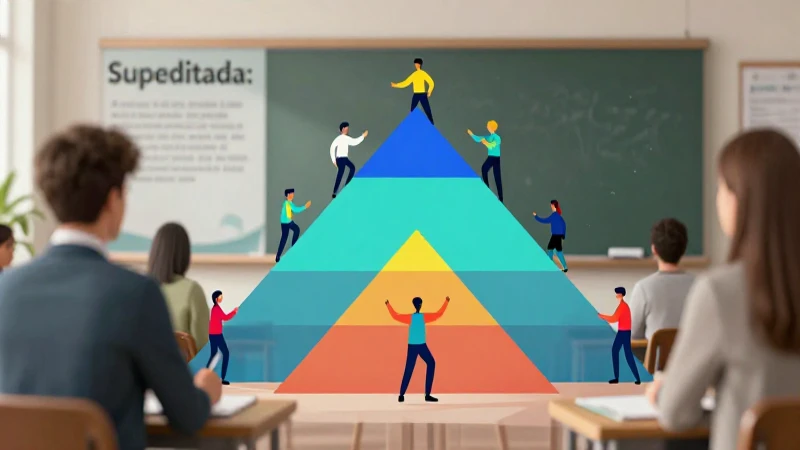 Ilustración conceptual de jerarquía y supeditación