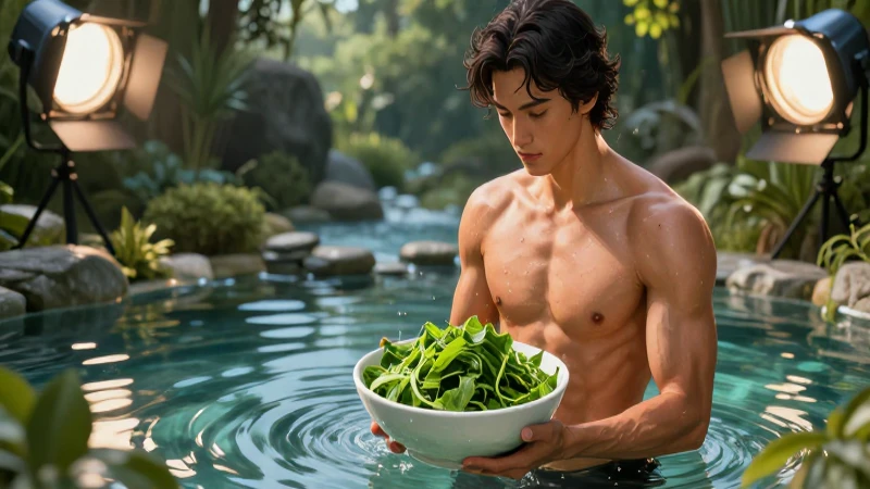 Equilibra tu cuerpo de forma natural: deshazte de sustancias ácidas 4 Joven saludable, alimentos vibrantes y agua pura