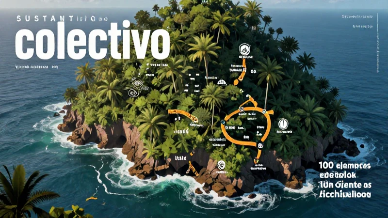Sustantivos colectivos ilustrados en archipiélago vibrante