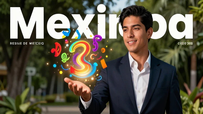 Educador mexicano con concepto abstracto brillante