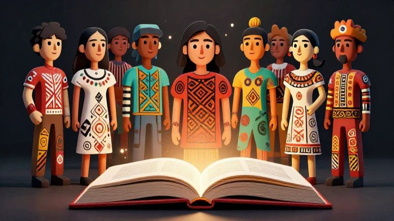 Arte visual complejo sobre conocimiento y cultura