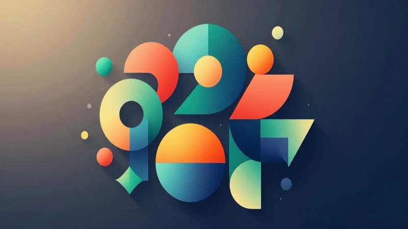 Ilustración abstracta geométrica vibrante y detallada