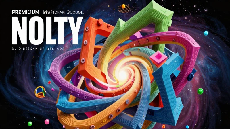 Estructura lingüística abstracta 3D para portada educativa