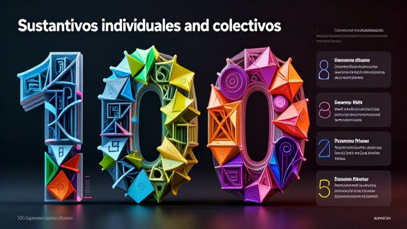 Visualización de sustantivos individuales y colectivos