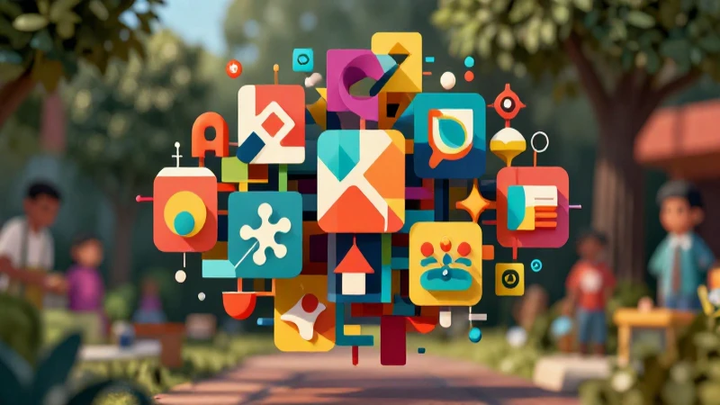 Diseño educativo vibrante y moderno