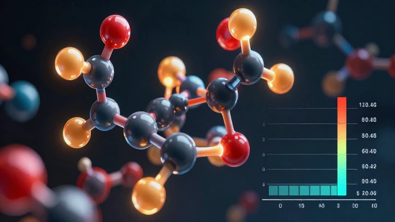 Modelo 3D vibrante de química compleja y moderna