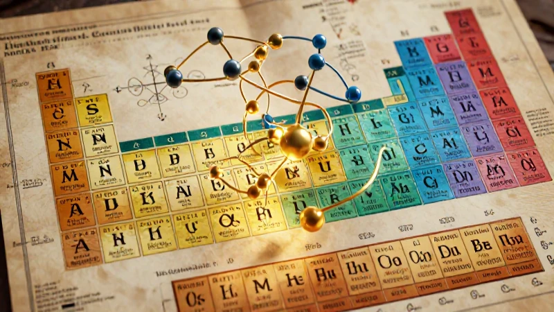Tabla periódica dorada y ciencia moderna