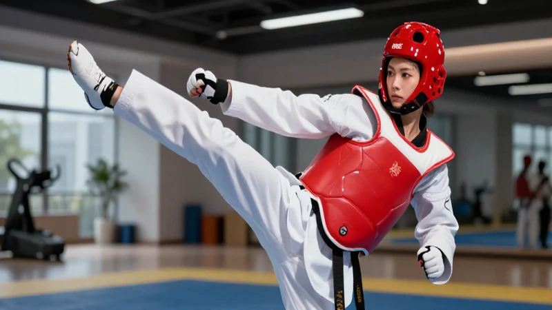 Taekwondo dinámico en dojo moderno