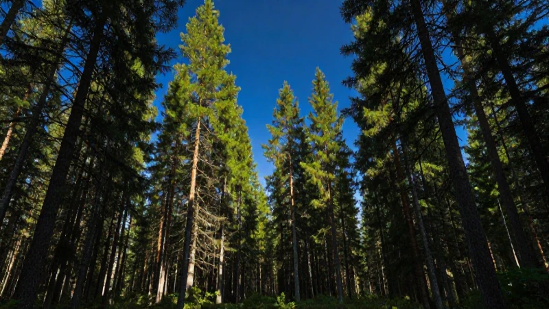 Taiga: Qué es, características, definición y concepto básico 6 Bosque boreal vasto con árboles vibrantes y dramáticos