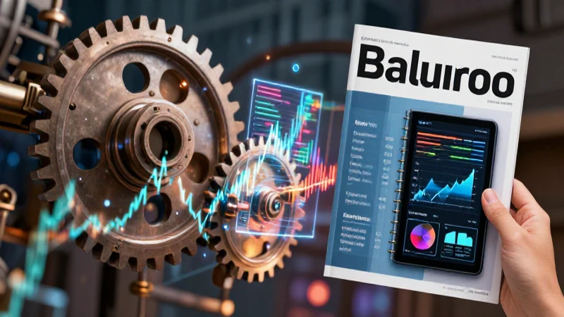 Tangibles: Definición y Concepto Esencial para Entender 6 Engranajes industriales se convierten en gráficos financieros digitales