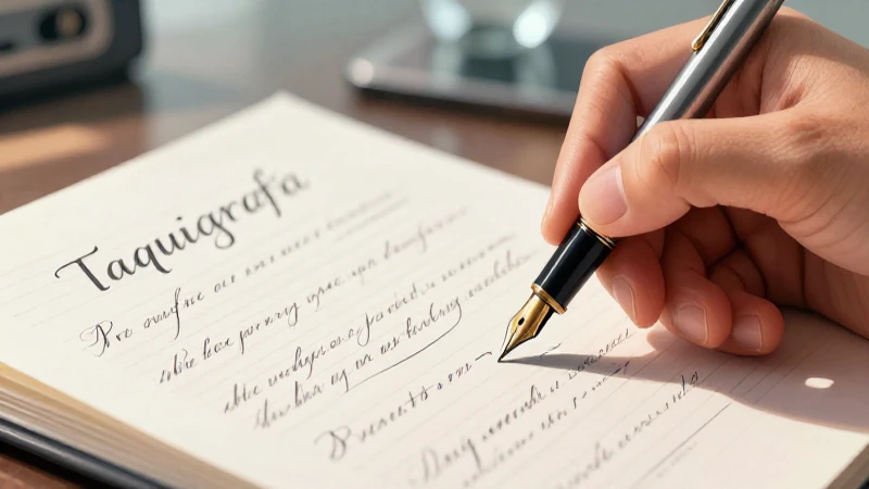 Historia y uso de la elegante taquigrafía