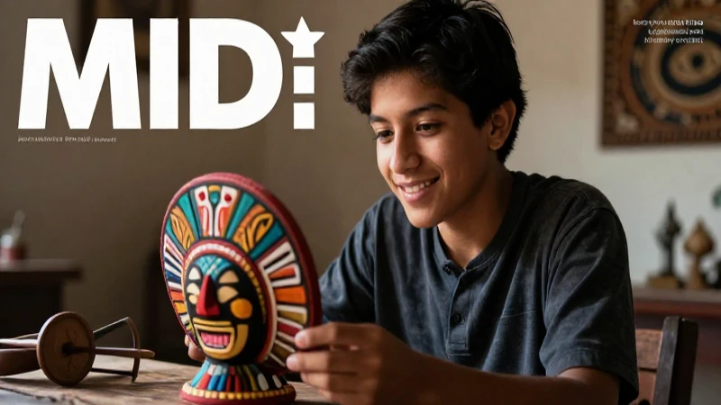 Joven mexicano enfocado en cultura ancestral