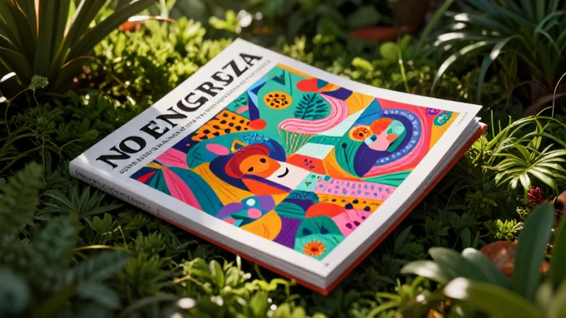 Libro educativo vibrante con estética profesional