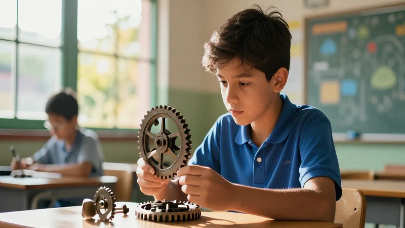 Taylorismo: Definición y concepto en la educación actual 5 Estudiante estudia engranaje con luz natural