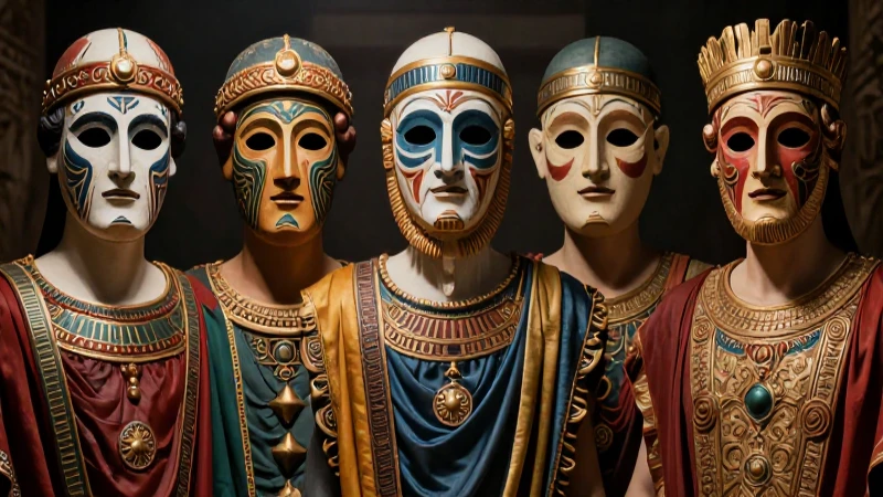 Cuáles son origen y características del teatro griego 5 Ilustración épica de teatro griego