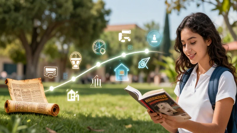 Cuáles son las técnicas: concepto, tipos y ejemplos 7 Ilustración educativa moderna fusionando historia y tecnología