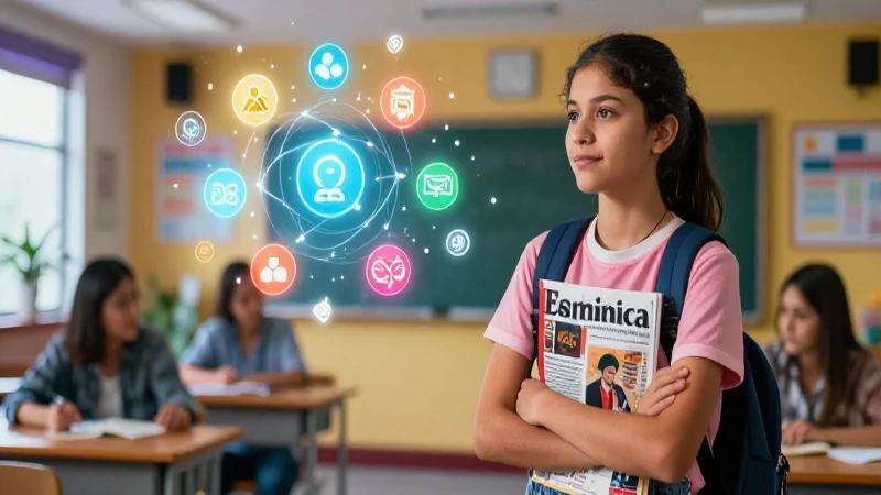 Estudiante mexicano interactúa con temas educativos modernos