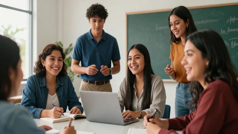 Estudiantes mexicanos colaboran en aula moderna