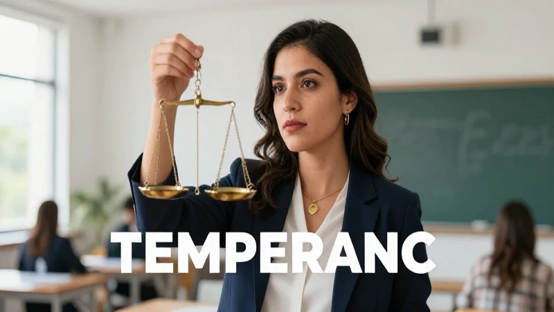 Templanza: Significado, Definición y Concepto Esencial 6 Docente mexicano elegante, simbólico y detallado