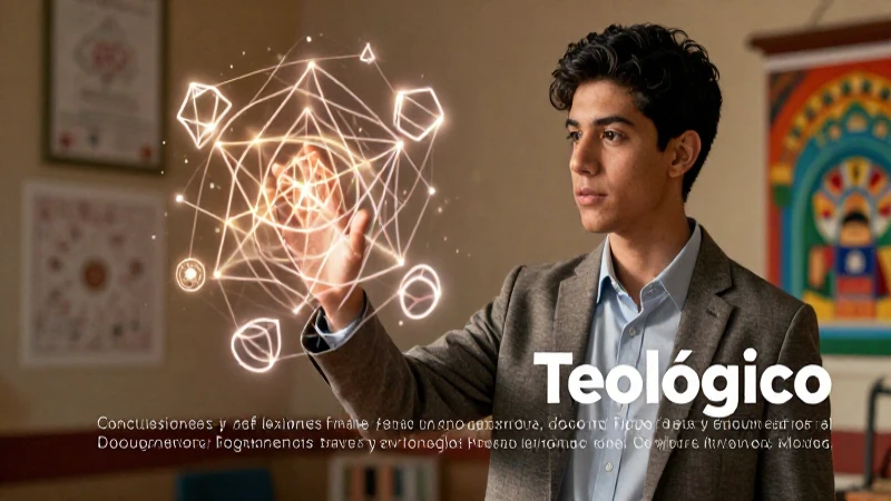 Académico interactúa con conceptos teológicos abstractos
