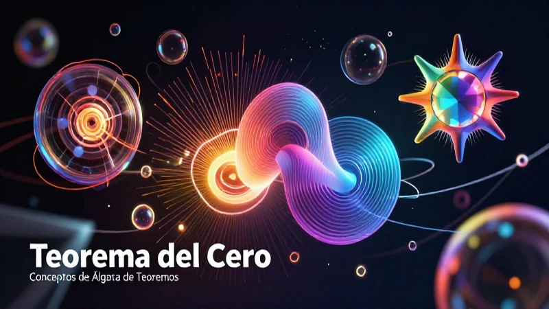 Teoremas: 20 Ejemplos Clave para Entender Matemáticas 9 Ilustración vibrante del Teorema del Cero