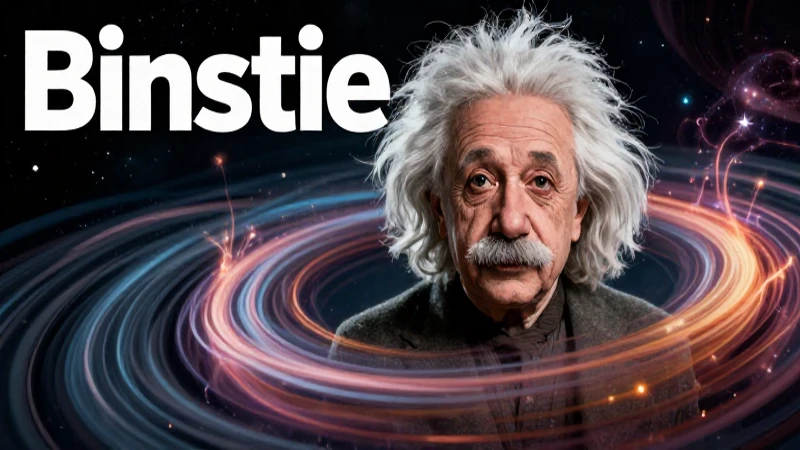 Retrato icónico de Einstein en espacio dinámico