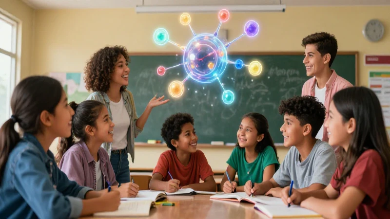 Estudiantes colaboran en moderna aula mexicana